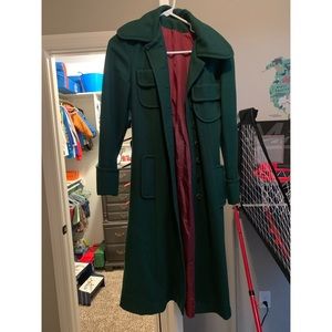 The cutest Antique green pea coat